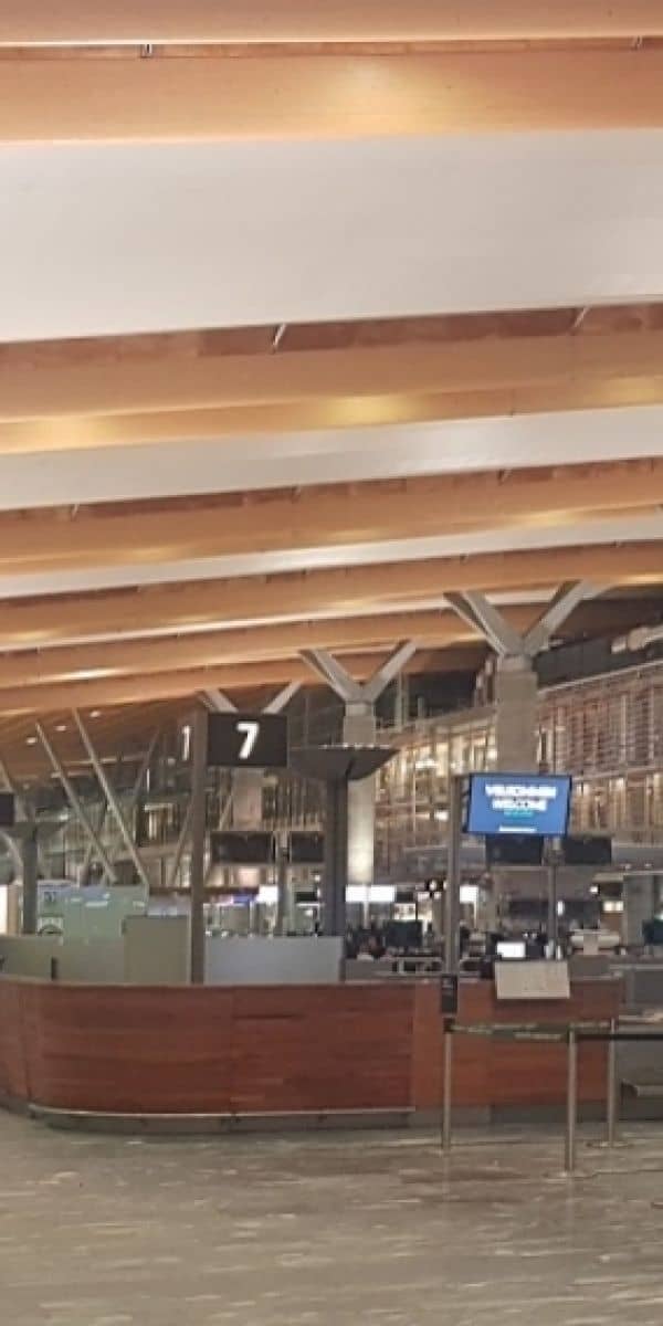 Gardermoen airport, departure hall.